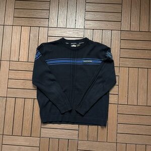 Harley Davidson Men's Pullover Knit Sweater Striped - Black & Blue